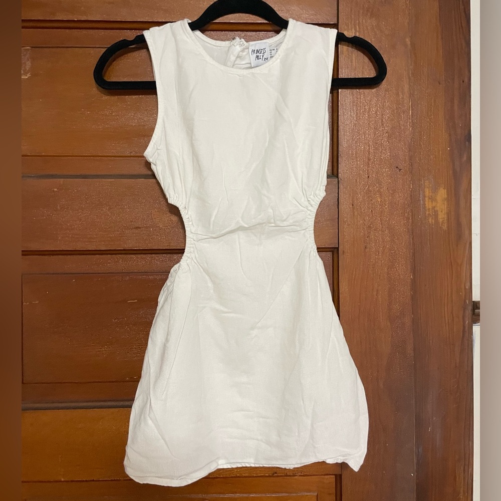 Princess polly white Mayzie mini dress size 4 nwt